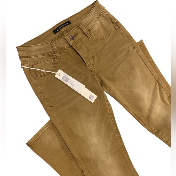 Cult of Individuality Khaki Denim Jeans Zen Midrise Desert Size 0 (24) NEW - Picture 1 of 3